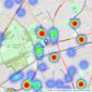Fine & Country - Cheam listings heatmap