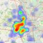 Follwells Ltd - Newcastle-Under-Lyme listings heatmap