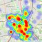 Frost Estate Agents - Purley listings heatmap