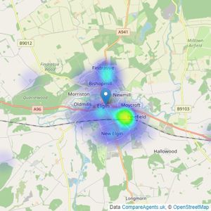 Grampian Property Centre - Elgin listings heatmap