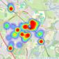 Grants Homes - Addlestone listings heatmap