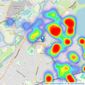 Harmes Turner Brown - Walton On Thames listings heatmap