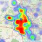Heywoods - Newcastle-under-Lyme listings heatmap