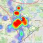 Hodders - Addlestone listings heatmap