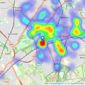 James Bailey Sales & Lettings - Sutton listings heatmap
