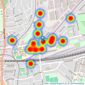 Japan Services Rent - London - Sales listings heatmap