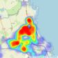 J.G Sawyers & Sons - WHITLEY BAY listings heatmap