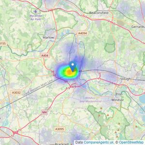 Keller Williams Oxygen - Maidenhead listings heatmap