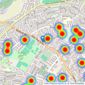 KW Estates - Bramley listings heatmap