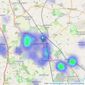 Leaders Sales - Loughborough listings heatmap