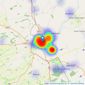 Masons Sales - Louth listings heatmap
