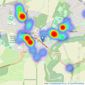 Mike Rogerson Estate Agents - Bedlington listings heatmap
