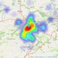 Nicholls Tyreman - Harrogate listings heatmap