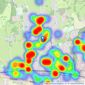 Oakwood Estates - Burnham listings heatmap