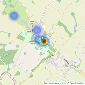 Oliver Russell - Kimbolton listings heatmap