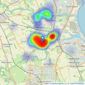 Pattinson Estate Agents - Bedlington listings heatmap