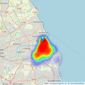 Pattinson Estate Agents - South Shields listings heatmap