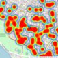 Pearsons - Southsea listings heatmap