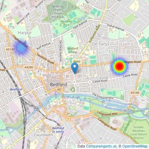 Price Wallace - Bedford listings heatmap
