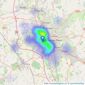 Reeds Rains - Newcastle under Lyme listings heatmap