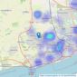 Riverside - Hull listings heatmap