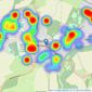 Rook Matthews Sayer - Bedlington listings heatmap