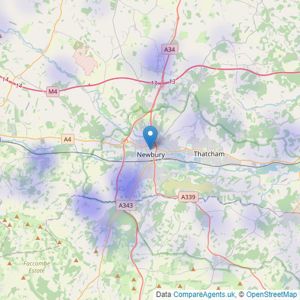 Savills - Newbury listings heatmap