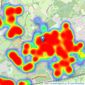 Seymours Estate Agents - Knaphill listings heatmap