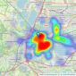Seymours Estate Agents - Staines upon Thames listings heatmap