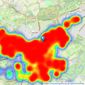 Seymours Estate Agents - Woking listings heatmap