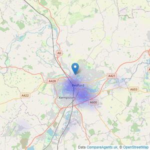 Signature Sales and Lettings - Bedford listings heatmap