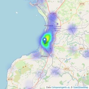 Slater Hogg & Howison - Ayr listings heatmap