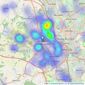 Stephenson Browne Ltd - Newcastle Under Lyme listings heatmap