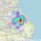 Susan Spokes Real Estate - South Shields listings heatmap