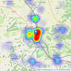 Warmingham & Co - Goring-on-Thames listings heatmap