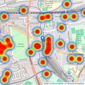 Winkworth - Ealing & Acton listings heatmap