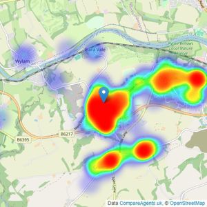 YOUR MOVE Chris Stonock - Crawcrook listings heatmap