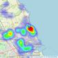 YOUR MOVE Chris Stonock - Whitley Bay listings heatmap