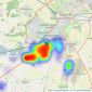 Your Move - North Hykeham listings heatmap